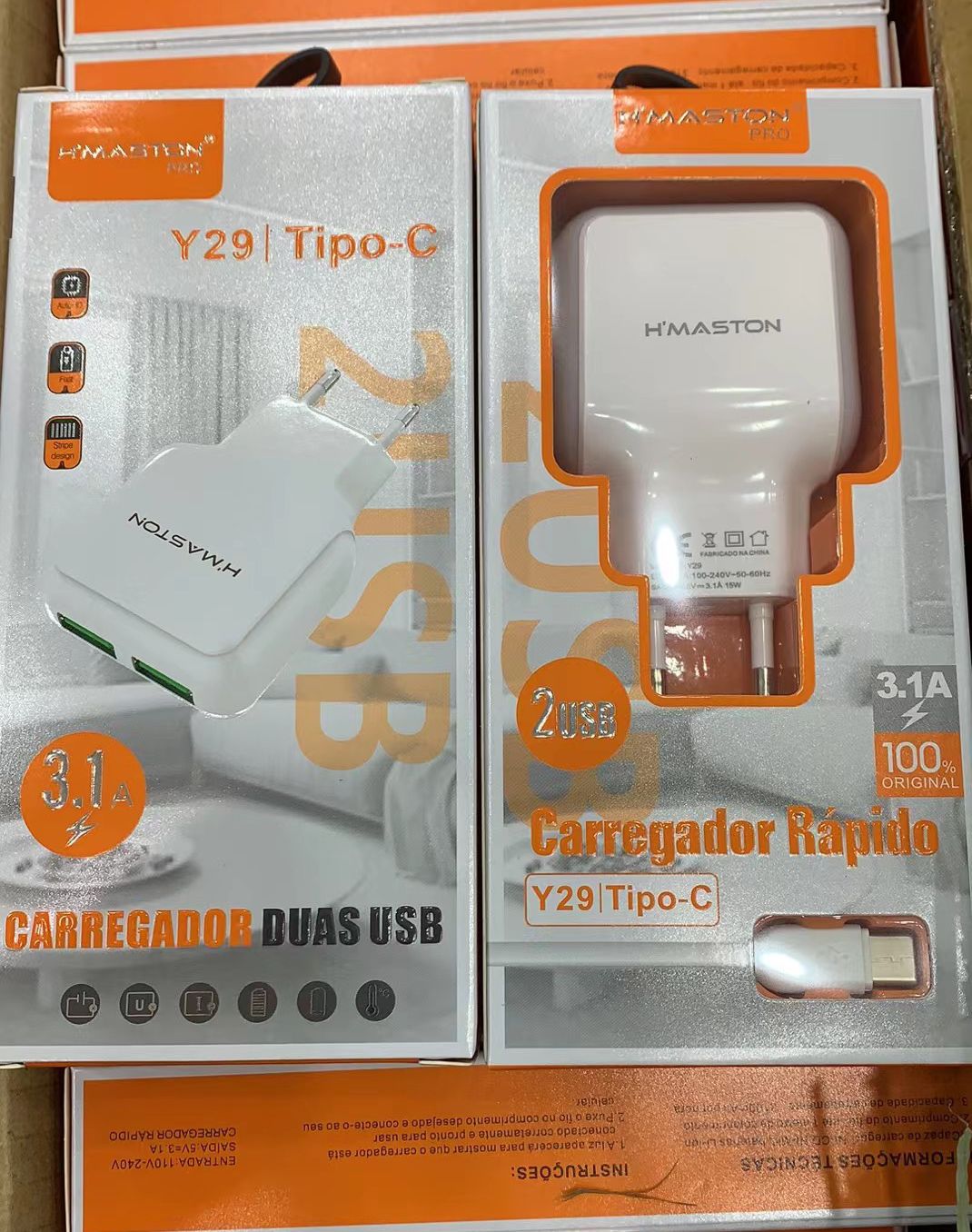 Carregador H Maston Y Excelente A Tipo C Usb Wzh Eletronico