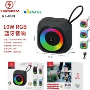 Caixa de som Bluetooth RGB de 10W  Kapbom KA-8268