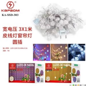 Cortina de led Natal Bolinha Colorida branco quente e frio 110/220v Kapbom KA-SSD-303