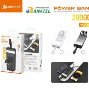 Carregador Portatil Peining WUP-841 20000mah C/cabos v8 iphone e tipo c