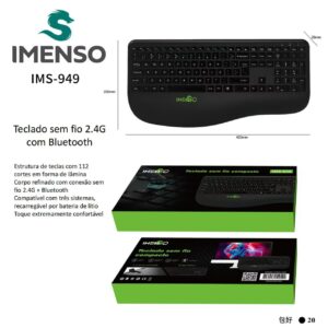 Teclado Imenso IMS-949 Sem Fio Com Bluetooth