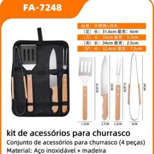 Jogo De Churrasco com 4 ONE.X FA-7248