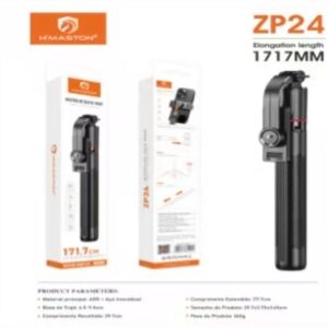 Bastao De Selfe com Bluetooth  e Tripe H'maston ZP24 171cm