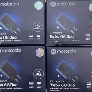 Carregador turbo 68 Duo Moto 10x Usb e Tipo C