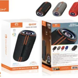 Caixa De Som Bluetooth Resistente Agua 40W H’maston TN22 Com LED