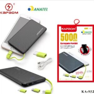 Carregador Power Bank Kapbom Original Pn-952 5000mah Portatil Com Adaptador Iphone