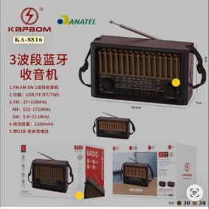 Radio AM/FM Bluetooth Kapbom KA-8816