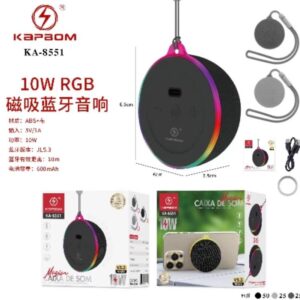 Caixa de Som Alto-falante Bluetooth magnetico 10w Kapbom KA-8551
