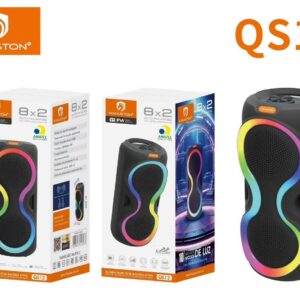 Caixa De Som Bluetooth H’maston QS12 Com LED RGB