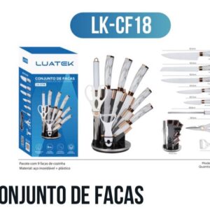 Conjunto De Facas Luatek LK-CF18