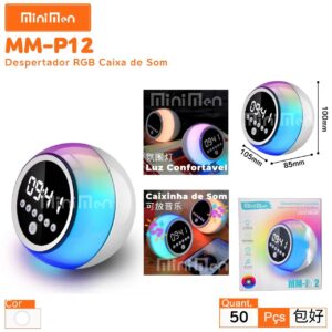 Despertador Rgb Caixa De Som Leon MM-P12