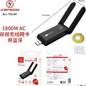 Adaptador Wifi e Bluetooth Com 2antena 5g 1800m Kapbom KA-T8189
