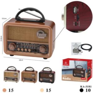 Radio Retro Bluetooth Usb AM/FM Kapbom KA-3181