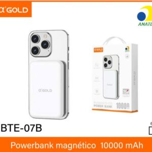 Carregador Portatil Magnetico 10000mah A'gold BTE-07B 7,5W