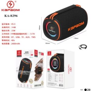 Caixa De Som Bluetooth Kapbom KA-8296 30w 17cm