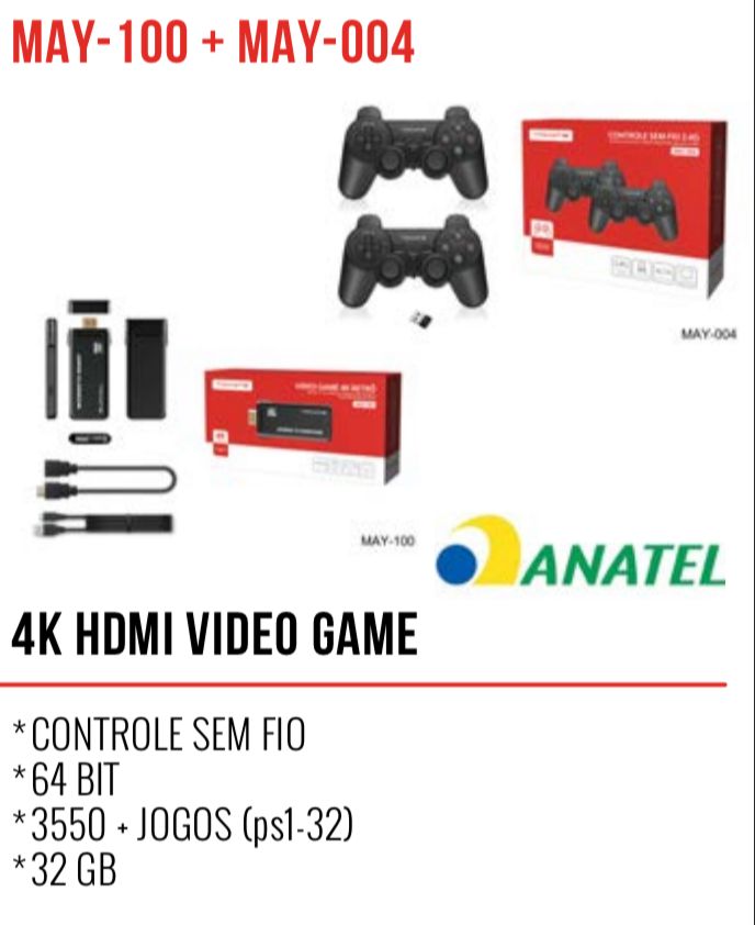 VIDEO GAME RETRÔ SEM FIO 4K HD 3500 JOGOS CLÁSSICOS – Raioxshop