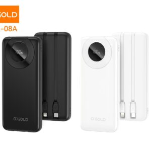 Carregador Portatil A'gold BTE-08A 10000mah C/cabos 3,1A