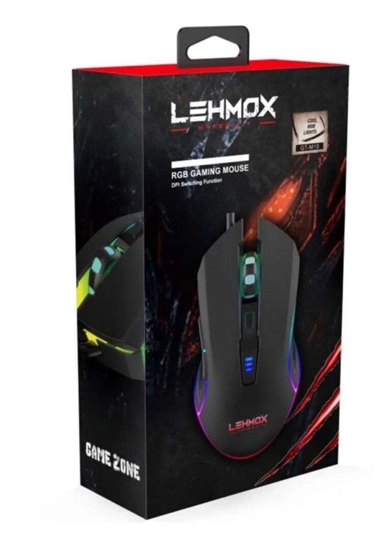 Mouse Lehmox Gamer Led Rgb 3200dpi Hyper Gt-m10 – WZH Eletronico