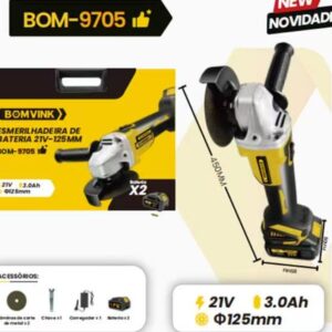 Esmerilhadeira De Bateria Disco De Corte De Ferro 21V Bomvink BOM-9705