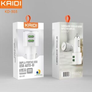 Fonte Veicular 3.4A 2Usb Kaidi KD-303