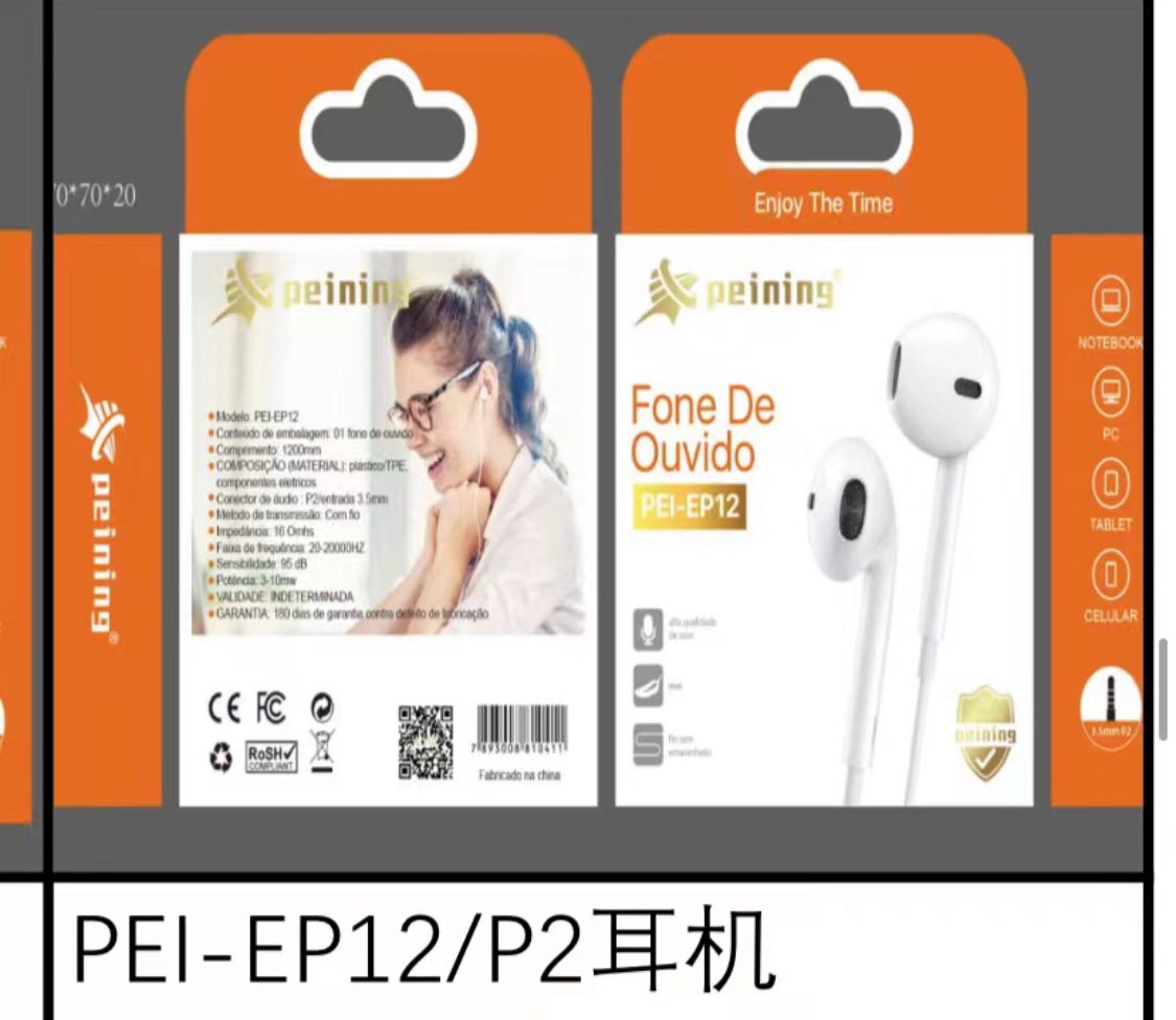 Fone De Ouvido Stereo Headset Enjoy Earphone P2 com Fio