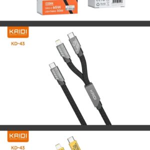 Cabo Turbo Kaidi KD-43 2in1 Type c e type c 65w iphone 30w  1,2m