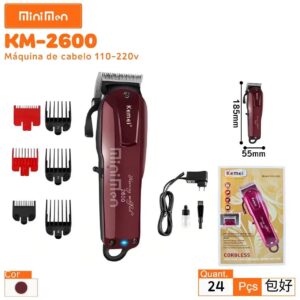 Maquina De Corta Cabelo Kemei KM-2600 Leon