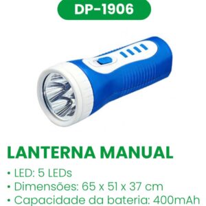 Lanterna Manuel Luatek DP-1906 Recarregavel C/5 led