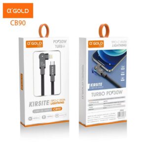 Cabo turbo A'gold 30w Articurado Tipo c para Iphone CB90 1,2m