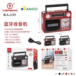 Radio Relogio Kapbom KA-135 FM/AM Bluetooth
