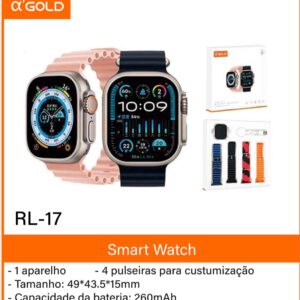 Relogio Smart Watch A'gold RL-17 C/4 pulseiras e 1 Aparelho