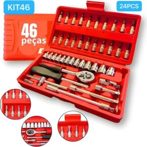Kit De Ferramentas Chave Catraca 46 Peças YL-KIT46