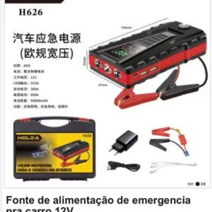 Fonte De Alimentacao de Emergencia para Carro 12v HOLDA H626