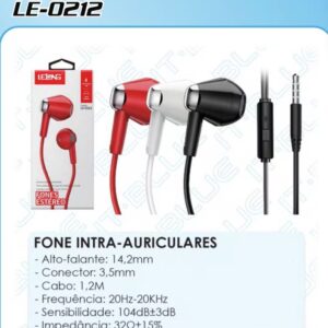 Fone De Ouvido Lelong Com Microfone LE-0212