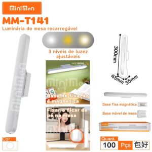 Luminaria de Mesa Recarregavel Leon MM-T141