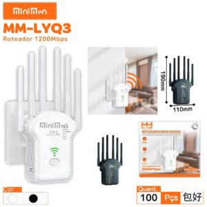 Roteador 1200mbps Leon MM-LYQ3 6antenas