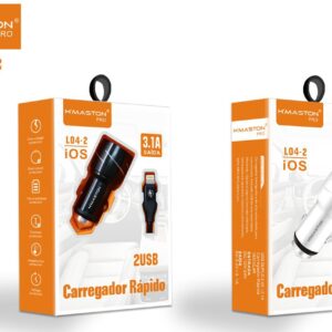 Carregador Veicular H Maston L04-2 3.1a Iphone 2usb