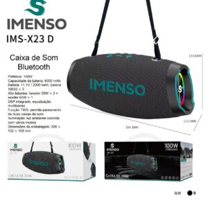 Caixa De Som IMENSO IMS-X23 D 100W