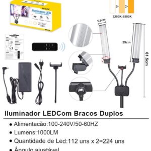 Iluminador Led com Bracos Duplos B max BM-L32